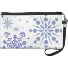 Pretty Snowflakes Wristlet