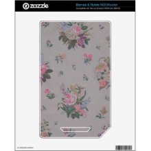 Pretty Vintage Floral Skins For Nook Color