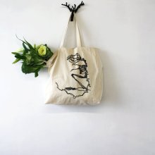 Printed Canvas Tote Bag, Maculatesmys Amplus Skeleton