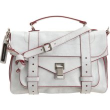 Proenza Schouler Ps1 Crackle Satchel - White/red