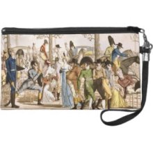 Promenade at Longchamps, 1802 (engraving) Wristlet Purses