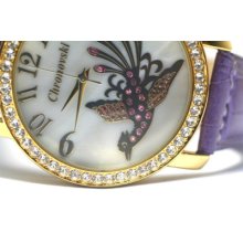 Purple Strap Gold Plated Fashion Phoenix Watch Abg8