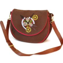 Purse Steampunk Hobo shoulder cross body purse bag embroidered cross body handbag