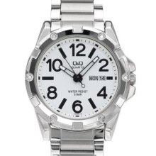 Q And Q A150-204y Men's Watch Silver/silver