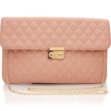 Quilted Faux Leather Clutch