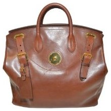 Ralph Lauren Large Cooper Lock Calfskin Bag - Made in Italy (One size, Bruciato(Dark Brown))