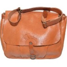 Ralph Lauren Tumbled Leather Large ?867 Madison Avenue, New York? Bag - Made in Italy (One size, Tan)