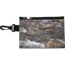 Rapid water flowing over natural rocks Accessories Bag