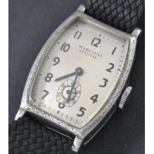 Rare & Unusual Marconi Viceroy Dress Vintage Art Deco Watch Fixed Lugs C 1930Â´s