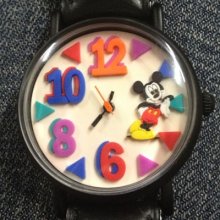 Rare Disney Tmi Seiko Mickey Mouse Colorful Quartz Wrist Watch