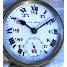 Rare Zenith Chronometer Oversize Pocket Watch Bulgarian Royal Railroads C1900