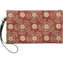 Red Longevity Flowers Wristlet