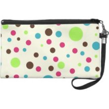 Retro pattern - dots Wristlet Purse