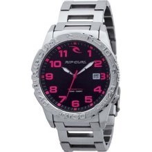 Rip Curl Women's Cortez 2 Heat Bezel Black/Pink Dial with Silver ...