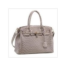 Robert Matthew Kylie Ostrich Top-Handle Satchel