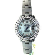 Rolex Barely Worn 2005 Datejust W/ Custom MOP Diamond Dial w/ 2 KT Diamond Bezel - Passes For New