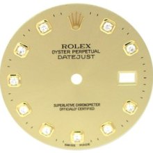 Rolex Gold Champagne Diamond Dial For 36mm Mens Datejust 116233 Wow