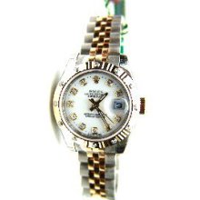 Rolex Heavy Band Datejust w/ Rolex Fluted Diamond Bezel w/ Rolex Diamond Dial 2008