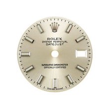 Rolex Lady Datejust Dial, Silver, White Gold Indicies