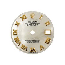 Rolex Lady Datejust Factory White MOP Dial,Yellow Gold Roman