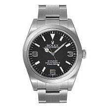 Rolex Men's Explorer Black Dial/Stainless Steel/Domed Bexel 39mm