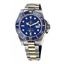 Rolex Men's Submariner Stainless Steel & Gold/Blue Dial/Ceramic Bezel