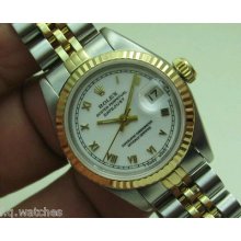 Rolex Oyster Datejust 69170 26 Mm Automatic 18k/steel Ladies Watch