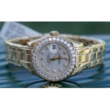 Rolex Pearlmaster 69298 Mother Of Pearl Diamond With Papers