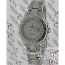 Rolex Yachtmaster 169622 Steel Platinum Bezel Dial Oyster Band