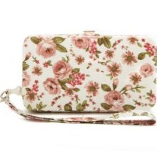 Rose Blossom Phone Wristlet - White Combo - ONE