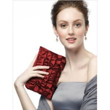 Royal Red Ruffle Clutch by Dessy