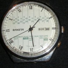 Russian Soviet Mechanical Wrist Watch Raketa 1980 Ussr