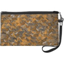 Rustic Geometric Explosion Wristlet Purses