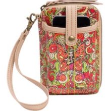 Sakroots Raspberry Dreamland Artist Circle Smartphone Wristlet