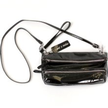 Sale--Patent Leather Cross Body Convertible Clutch- Wristlet