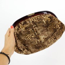 SALE tapestry clutch / printed velvet