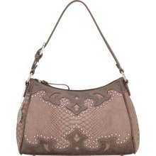 Salinas zip top shoulder bag - soft rose