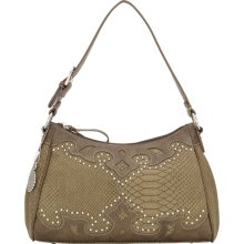 Salinas zip top shoulder bag - soft olive