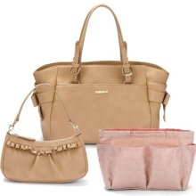 Samantha Thavasa Handbag Hand Bag With Pouch Beige 10way Miranda Kerr Japan