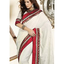 Saree Cream Raw Dupion Silk Saree