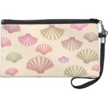 Seashells In The Sand Wristlet Clutch