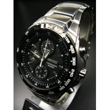 Seiko Chronograph Men's Watch 100m Tachymeter Snd703p1