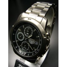 Seiko Chronograph Titanium Alarm Watch 100m Sna107p1