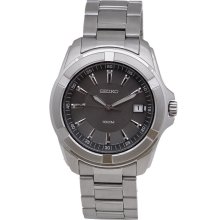 Seiko Dress Bracelet Black Dial Stainless Steel Men's watch #SGEE73P1