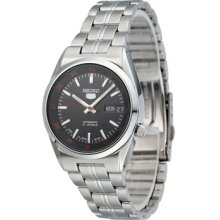 Seiko Men's Snk569k1 Automatic 21 Jewels Black Dial Stainless Steel Watch