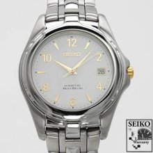 Seiko Sma075 Kinetic Men's Watch Silver/silver