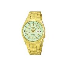 Seiko SNK578 Mens Seiko-5 Series Lumibrite Dial All Goldtone Watch