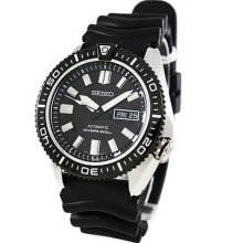 Seiko Superior Automatic Mens Black Day Date 200m Scuba Diver Watch Skz327k1