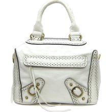 Sharp Alissa White Satchel Bag NWT - Leather-Like - White