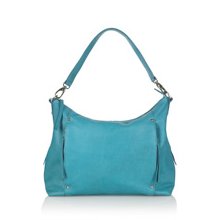 Slouchy Leather Zip And Stud Bag at Long Tall Sally